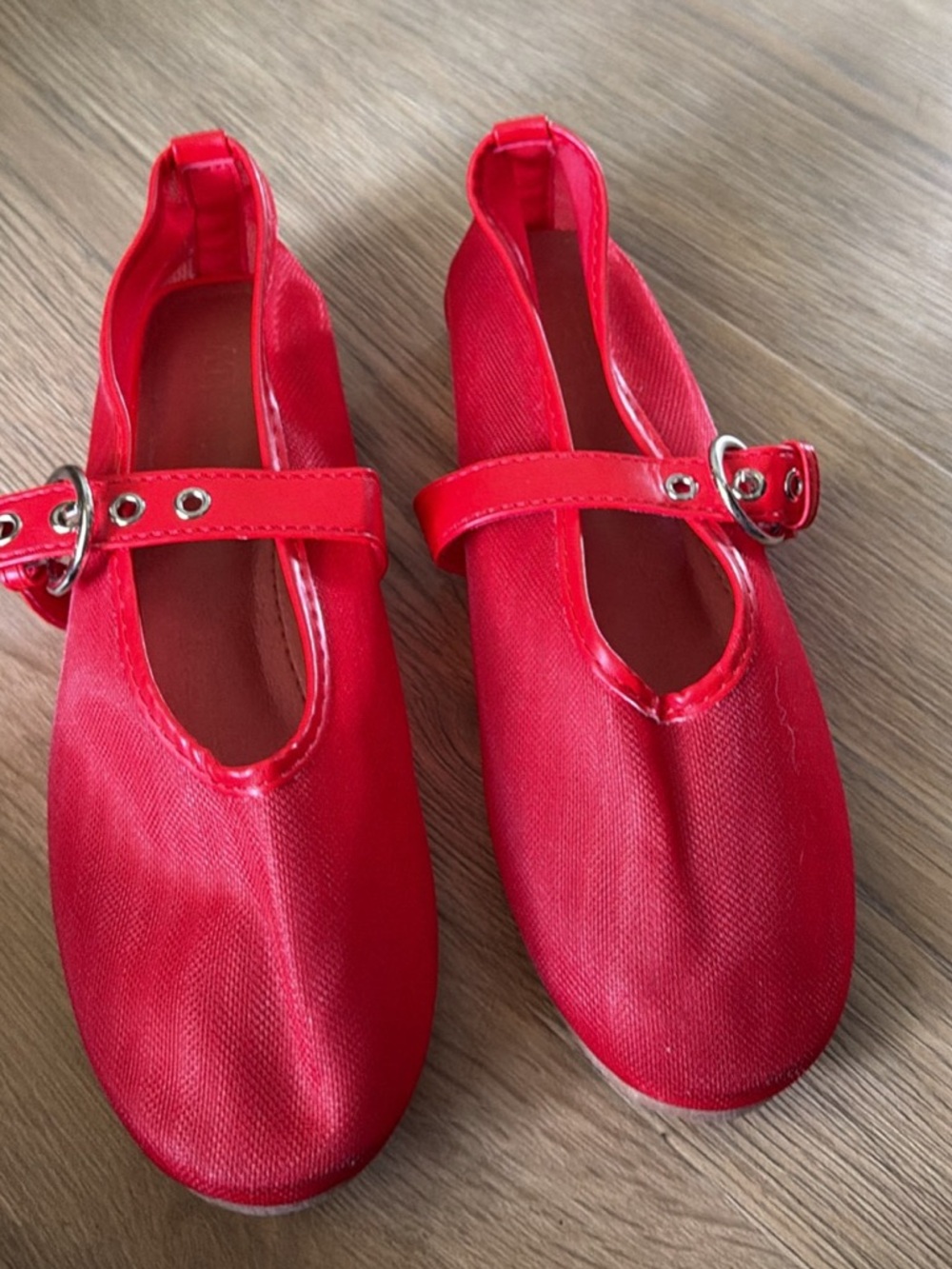 Classic Mary Jane Flats in Red - Women's Comfortable Strap Loafers